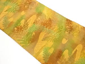 本場筑前博多霞に草葉模様織出し名古屋帯